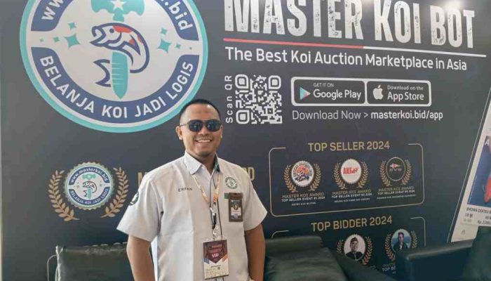Founder & CEO Master Koi Bot Erfan Febriantoro M. Kom. MTA The Best Koi Auction Marketplace in Asia, Hadir di Pameran Nusatic dan Nusapet 2025
